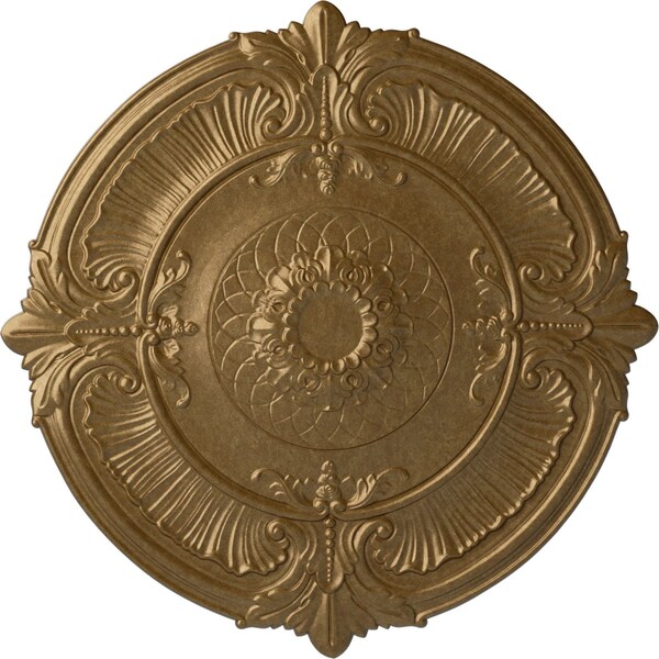 Ekena Millwork Attica Ceiling Medallion (Fits Canopies up to 3 3/4"), Hand-Painted Pale Gold, 39 1/2"OD x 2 1/2"P CM39ATPAS - main